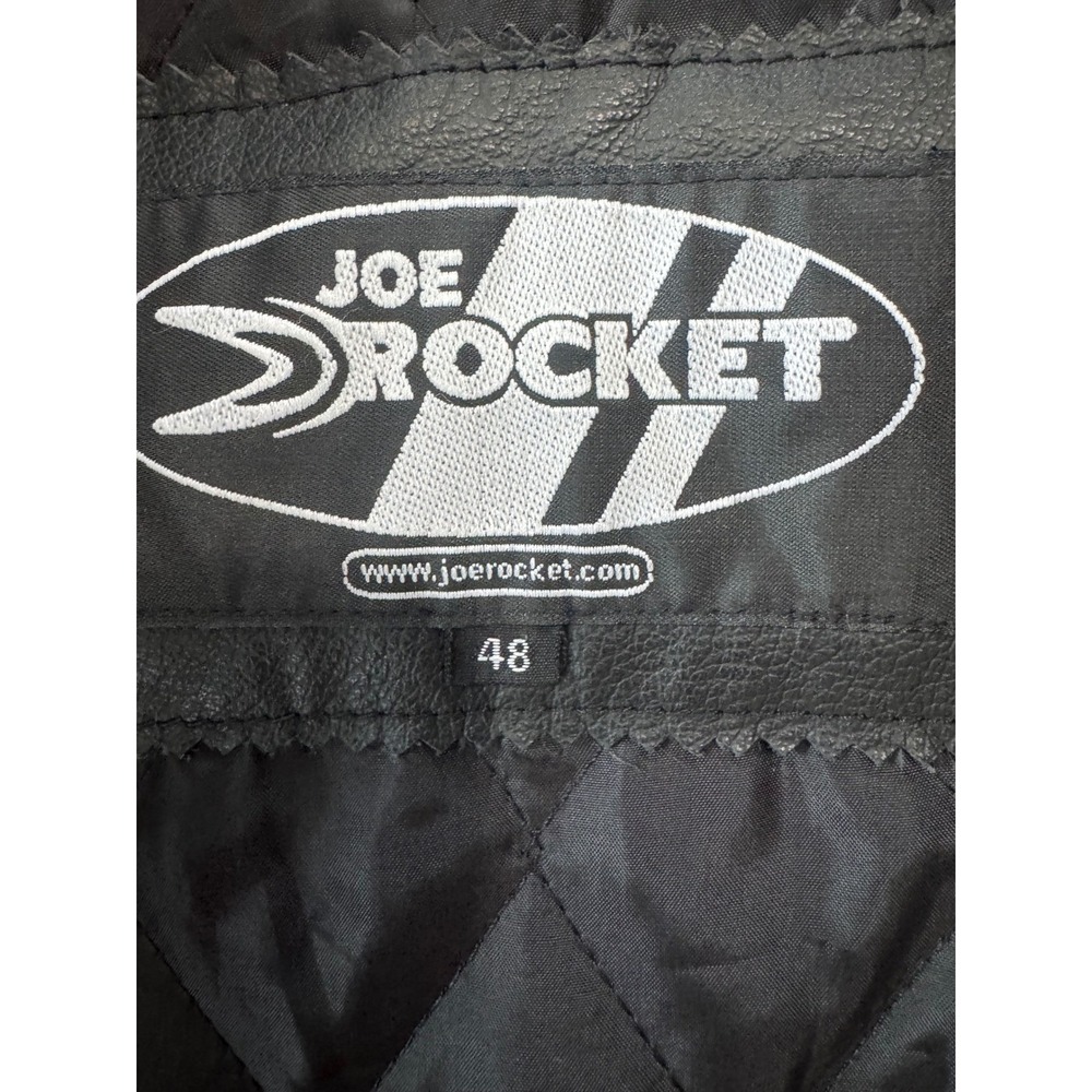 Joe Rocket Blue Leather Motorcycle Jacket Y2K Racing Moto Biker Streetwear XL 48 - Picture 9 of 15